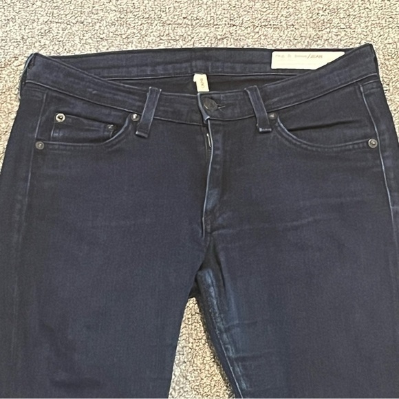 Rag & Bone Jeans Womens 27 Blue Capri Dark Wash Slim Straight Stretch Denim - Picture 2 of 10
